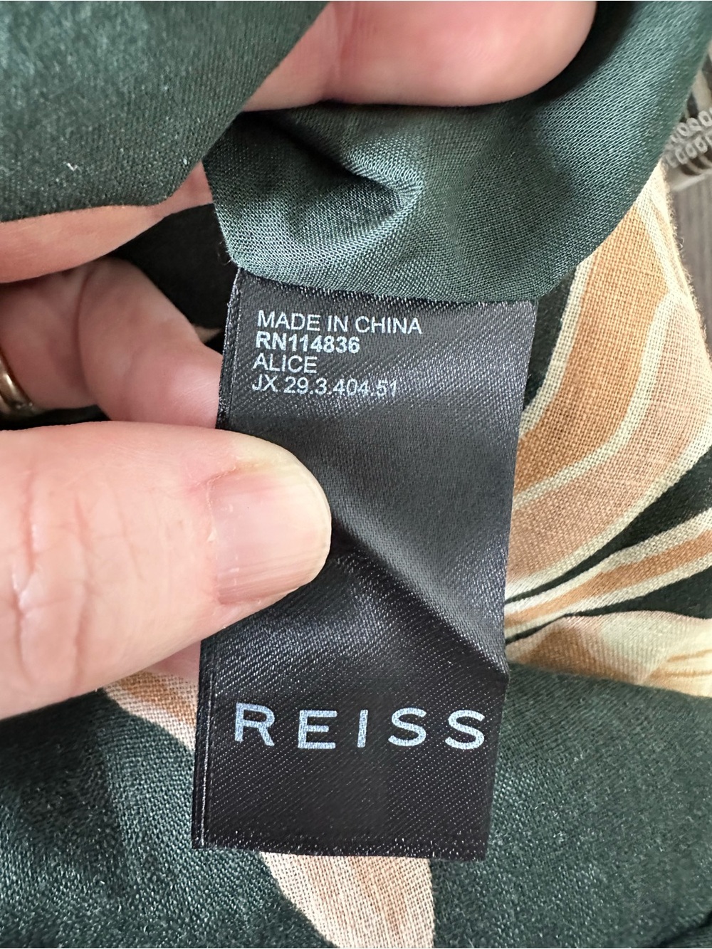 REISS Alice 100% Linen Floral Wrap Midi Dress Green Size 2 - Picture 8 of 9